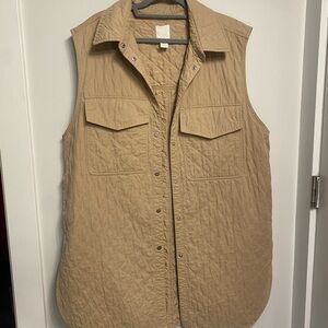 H&M Tan Quilted Vest